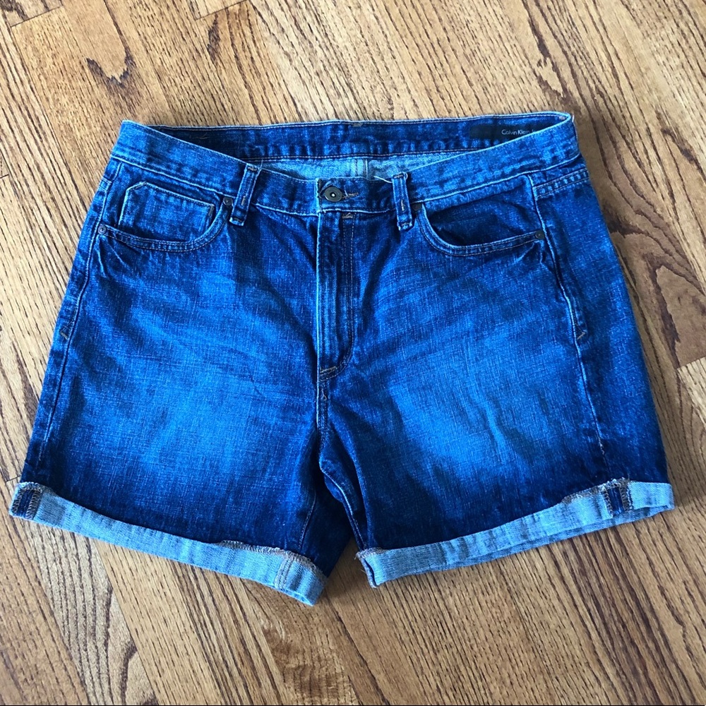 Calvin Klein cuffed jean shorts